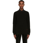 Alexander McQueen Black Cashmere Embroidered Logo Sweater