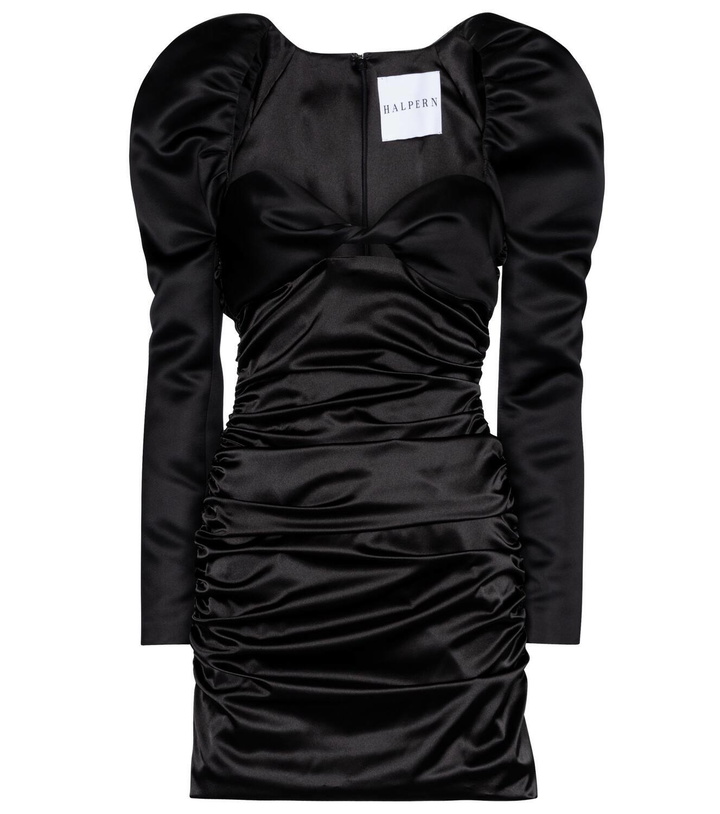 Photo: Halpern Gathered satin minidress