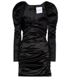 Halpern Gathered satin minidress