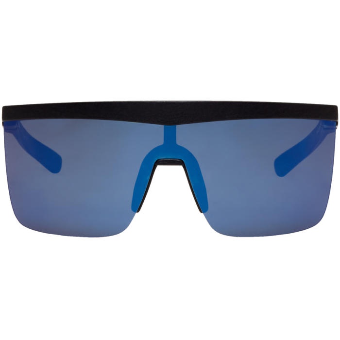 Photo: Mykita SSENSE Exclusive Black Trust Shield Sunglasses 