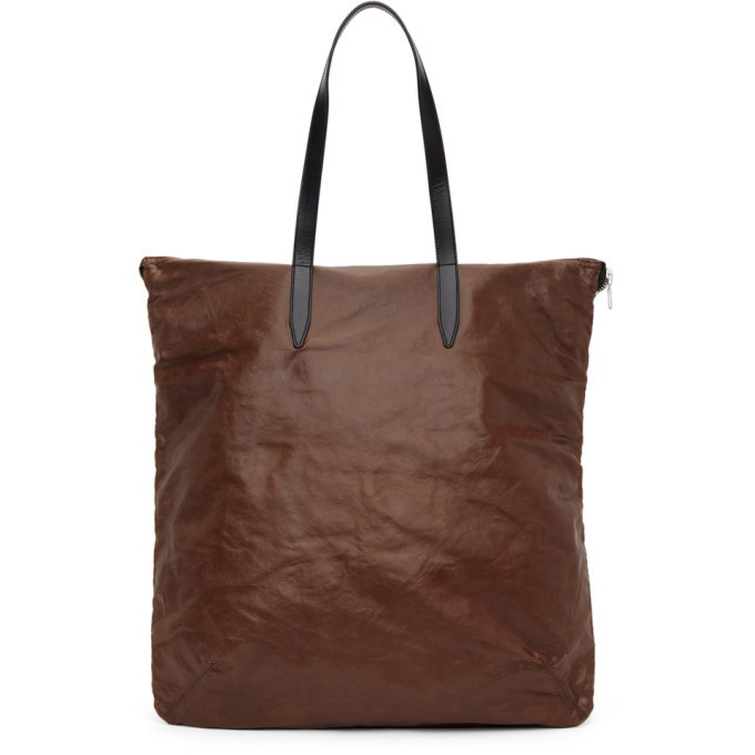 Photo: Dries Van Noten Brown Faux-Leather Tote