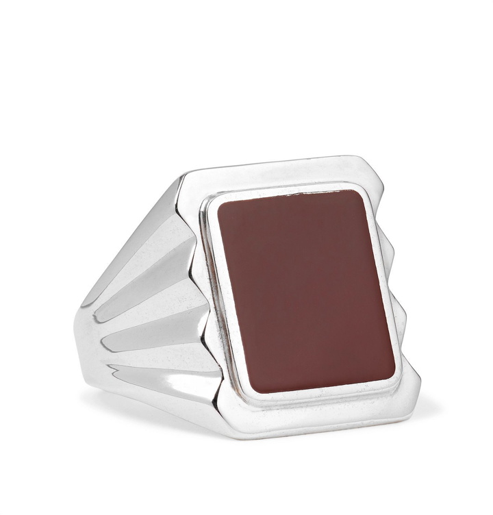 Photo: Bottega Veneta - Sterling Silver and Stone Signet Ring - Silver