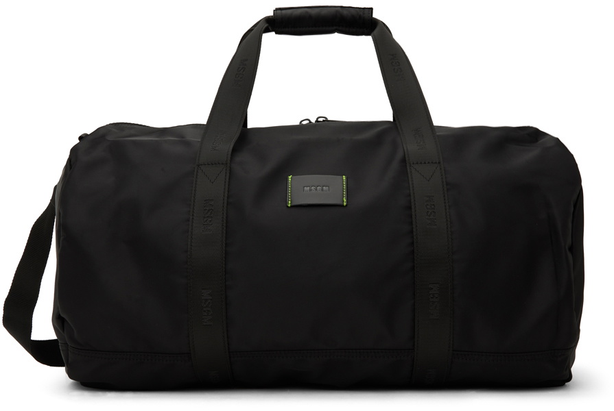 MSGM Black Logo Duffle Bag MSGM