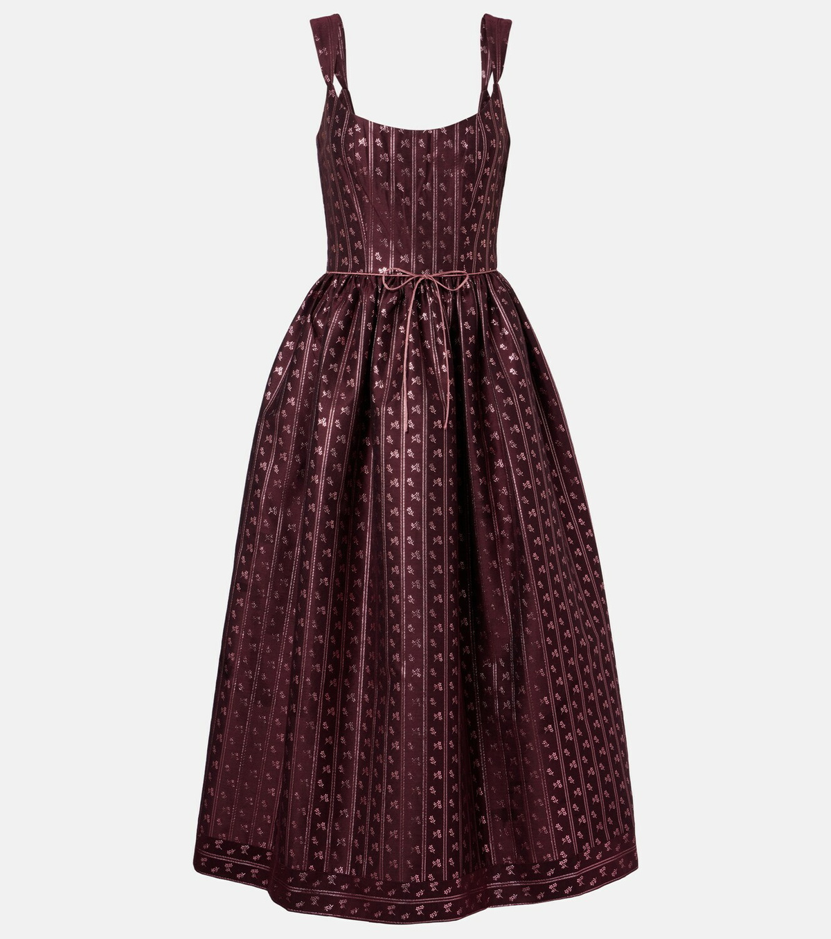 Markarian Apple bow-detail bustier dress