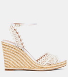 Aquazzura Kahlo 105 raffia espadrille wedges