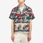 BODE Men's Garden Lattice Vacation Shirt in Ecru/Multi