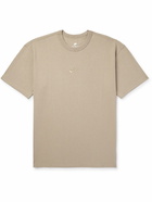 Nike - Sportswear Premium Essentials Logo-Embroidered Cotton-Jersey T-Shirt - Neutrals