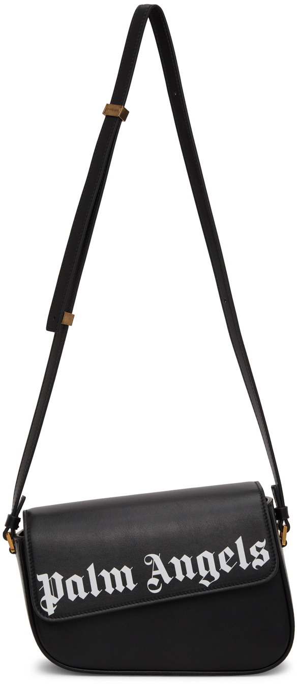 Palm Angels Black Logo Crash Shoulder Bag