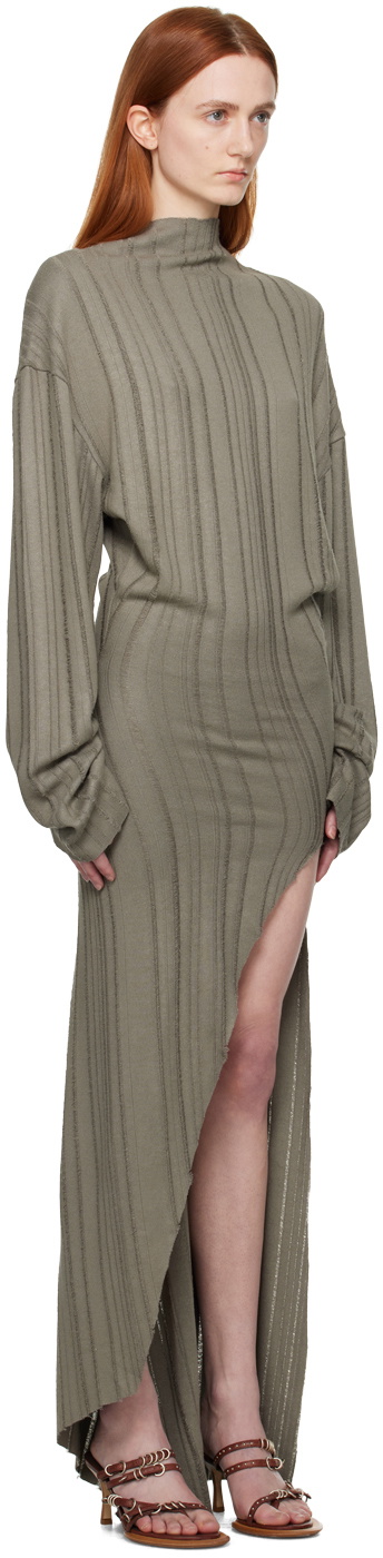 Jade Cropper Khaki Vented Maxi Dress