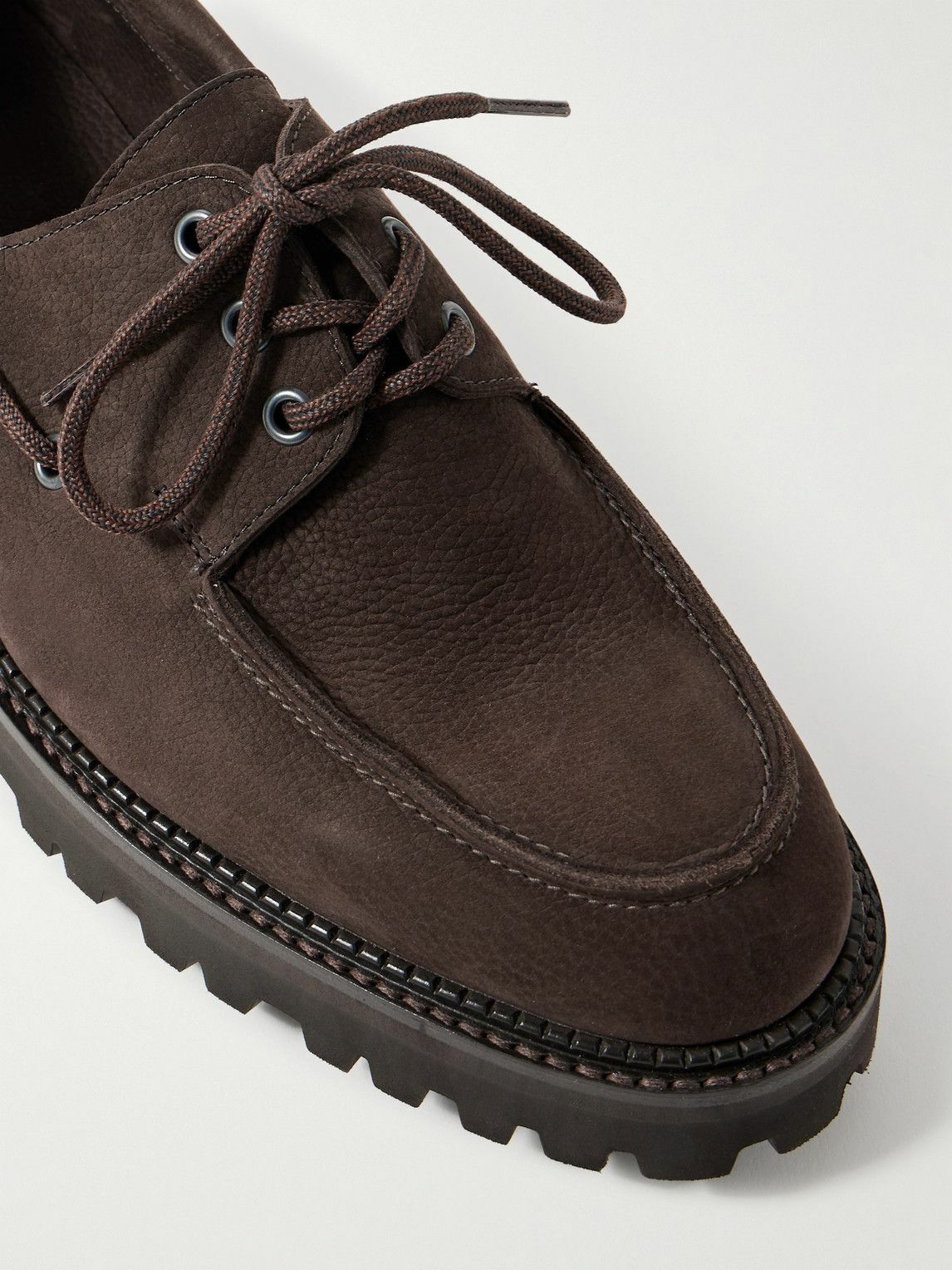 John Lobb - Tide Nubuck Boat Shoes - Brown John Lobb