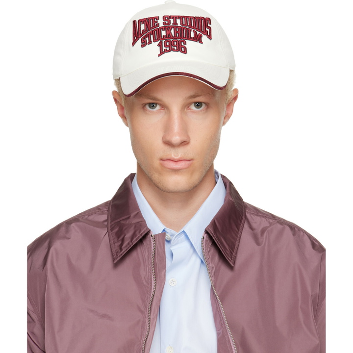 Photo: Acne Studios Off-White Embroidered Logo Cap