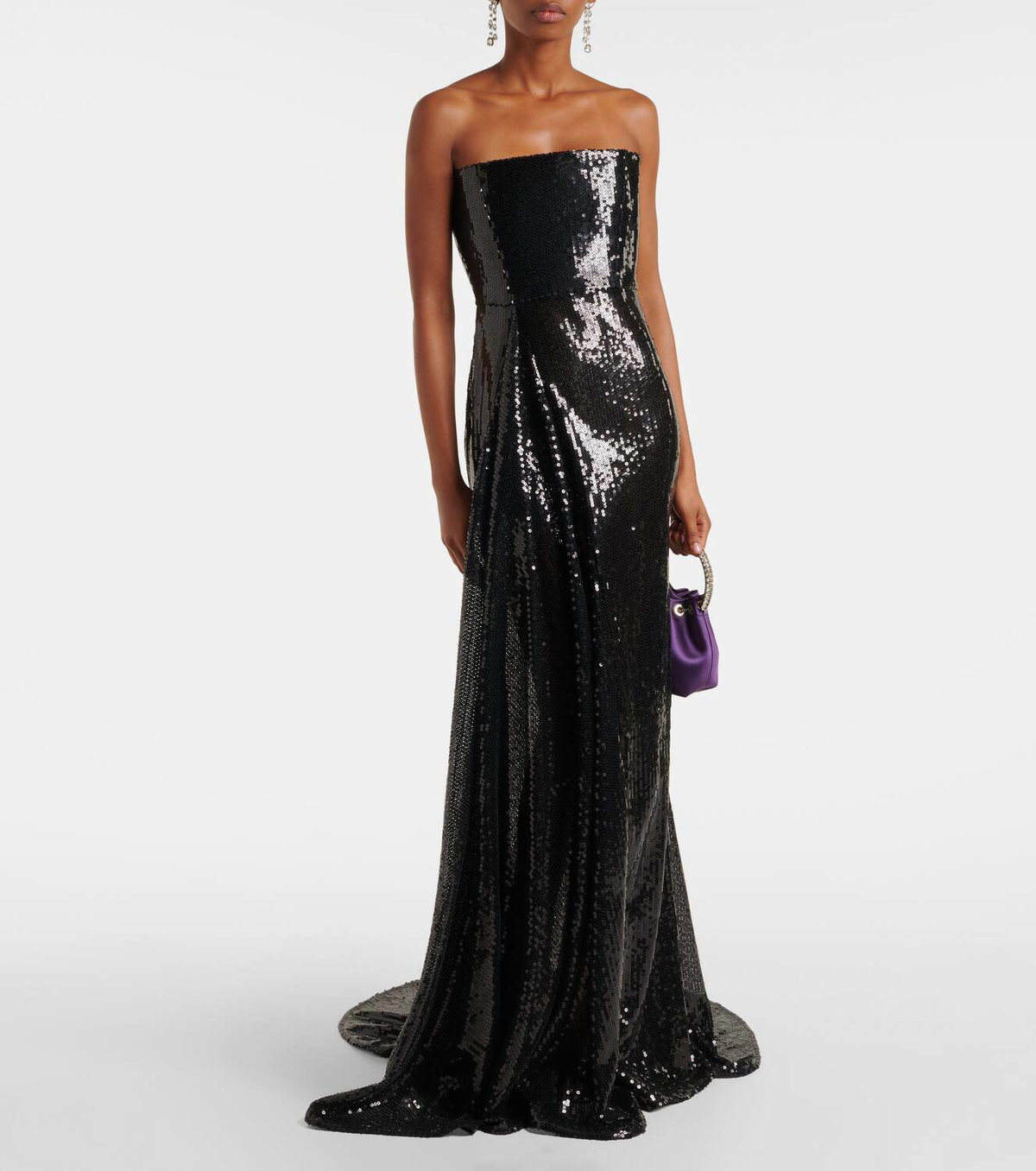 Alex Perry Sequined strapless gown Alex Perry