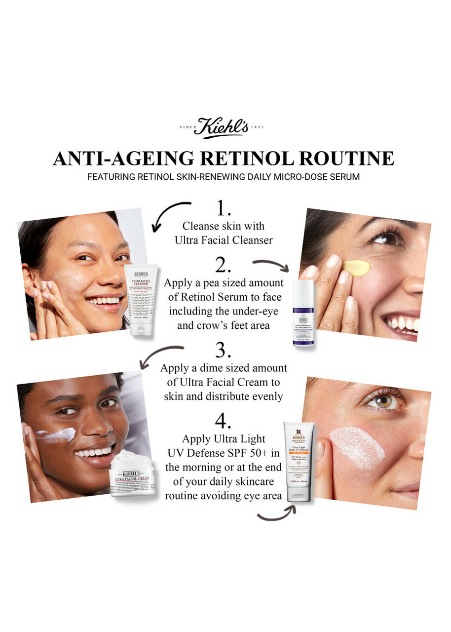 Kiehl's Retinol Skin-renewing Micro-dose Serum 50ml, Lotions, Retinol