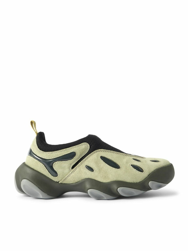 Photo: Oakley Factory - Orbital Flesh Mesh-Trimmed Suede Sneakers - Neutrals
