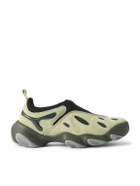 Oakley Factory - Orbital Flesh Mesh-Trimmed Suede Sneakers - Neutrals