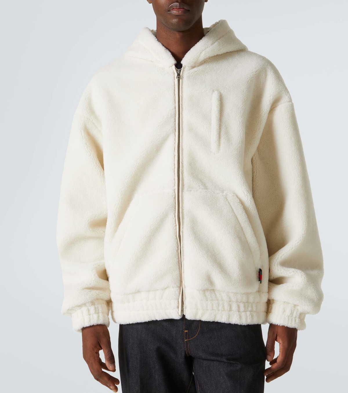 Gucci Web Stripe wool-blend fleece hoodie Gucci