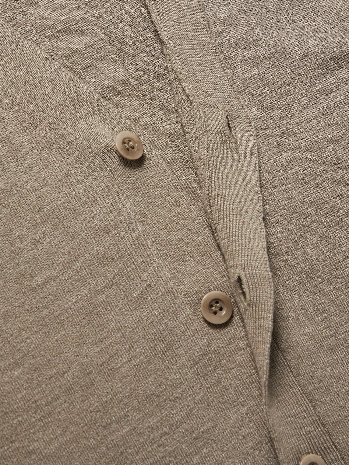 Theory - Cannes Linen-Blend Cardigan - Brown Theory