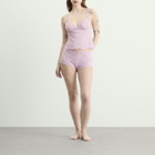 SKIMS Women's Stretch Lace Triangle Cami & Short Set in Baby Pink