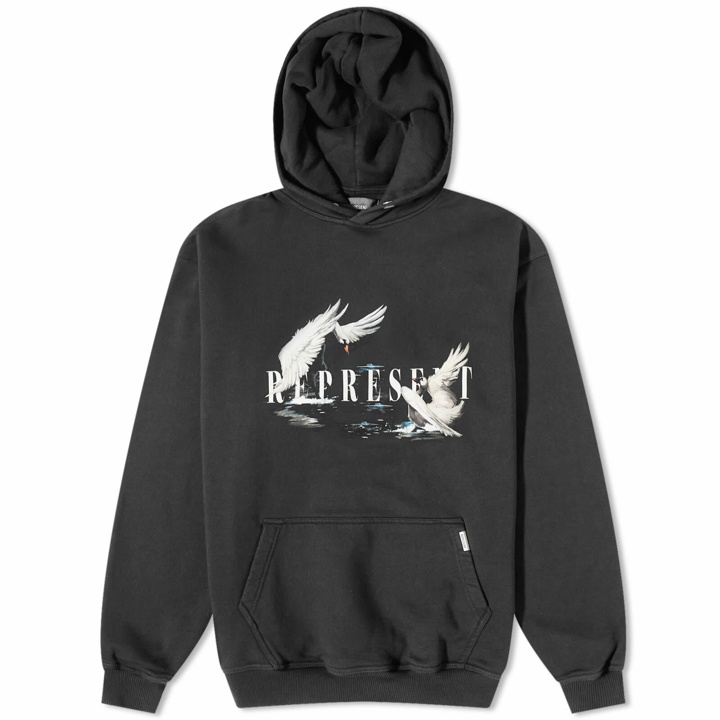 Photo: Represent Men's Swan Hoodie in Off Black