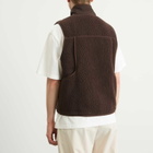 Pas Normal Studios Men's Off-Race Pile Fleece Vest in Light Brown