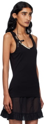 Simone Rocha Black Pearl Chain Tank Top