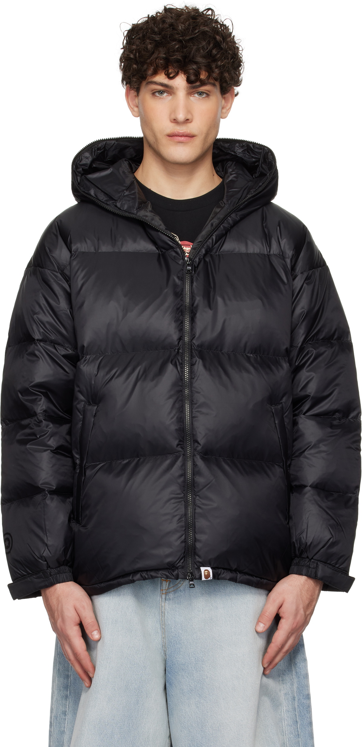 ダウンジャケット BAPE SHARK RELAXED FIT DOWN JACKET BAPE Black Shark Relaxed Fit Down Jacket A Bathing Ape