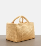 Prada Medium raffia-effect shopper