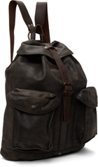 RRL Brown Rucksack Leather Backpack