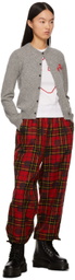 COMME des GARÇONS PLAY Grey Double Heart Cardigan