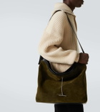 Alexander McQueen Pendant suede tote bag