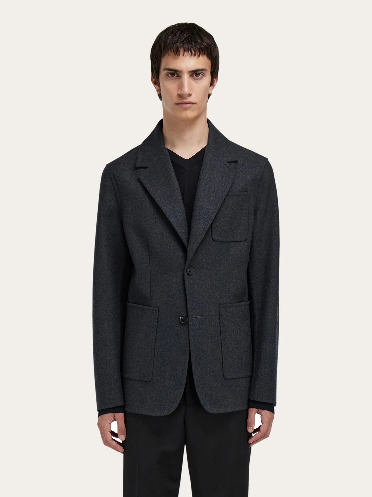 Ferragamo Mens Single breasted blazer in Grey