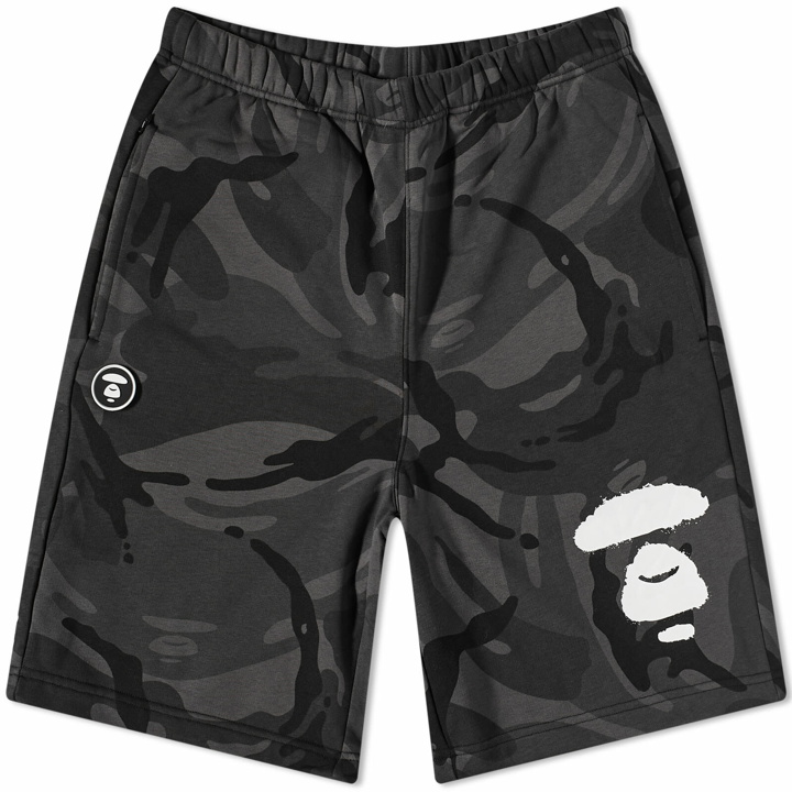 Photo: Men's AAPE Dope Sweat Shorts in Black Camo