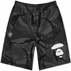 Men's AAPE Dope Sweat Shorts in Black Camo