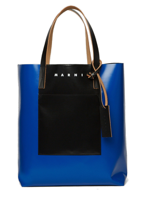 Photo: Tribeca North South Shopping Tote Bag in Blue