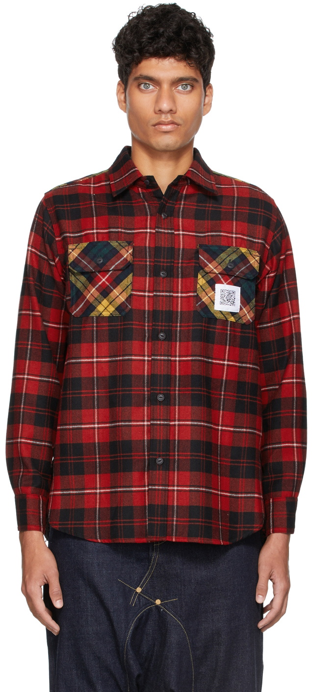 Fumito Ganryu Pleated Flannel Shirt Jacket Fumito Ganryu