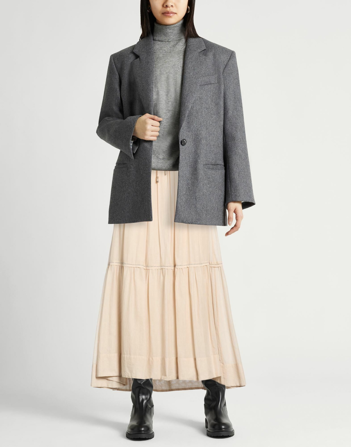 Peserico Womens Maxi skirt in Beige