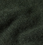 MAN 1924 - Serpentine Mélange Shetland Wool Rollneck Sweater - Green