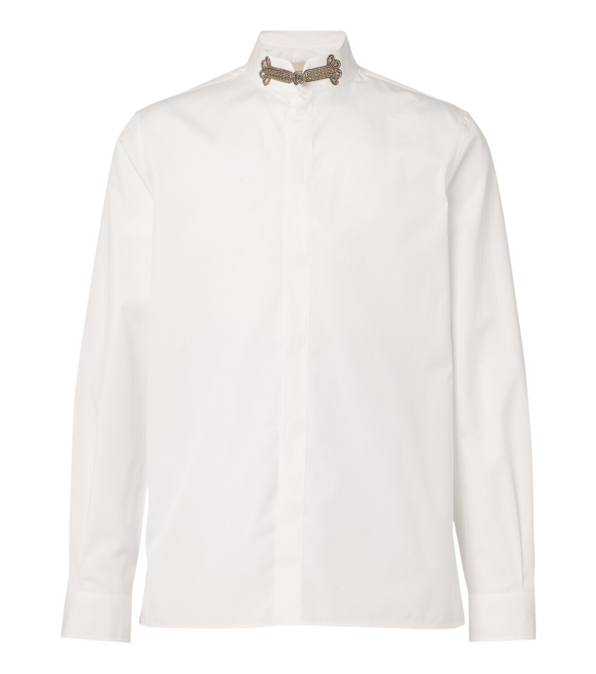 Valentino Men's V Pocket Logo Shirt in White Valentino