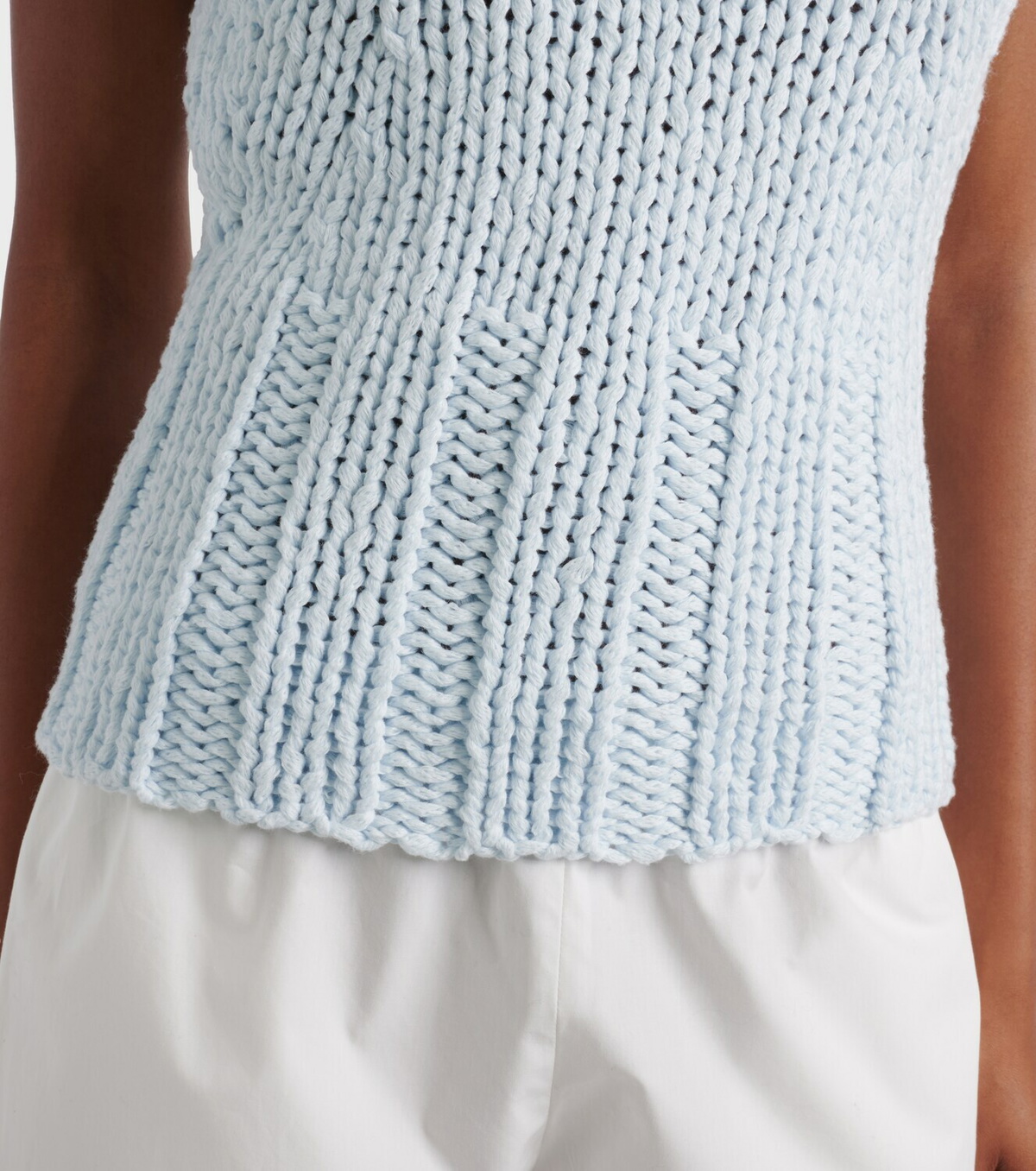 Khaite Cassie knitted cotton top