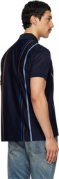 Paul Smith Navy Stripe Cotton Polo