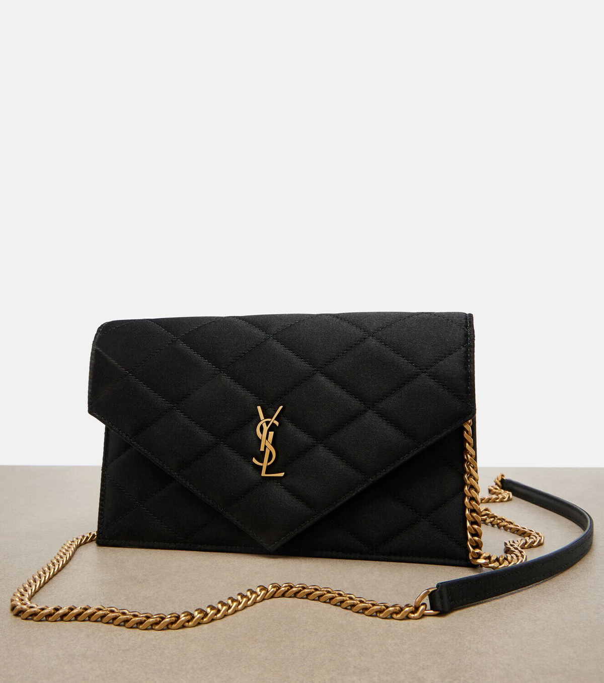 Saint Laurent Paris Mini quilted satin shoulder bag