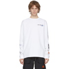 Heron Preston White and Blue World Wide Love Long Sleeve T-Shirt