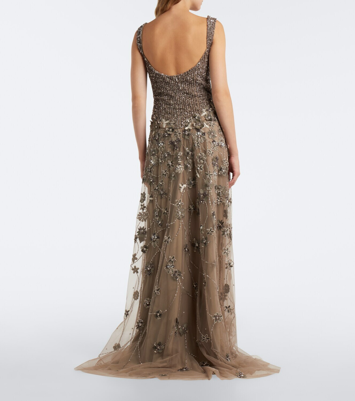 Georges Hobeika Embellished tulle gown