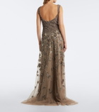 Georges Hobeika Embellished tulle gown