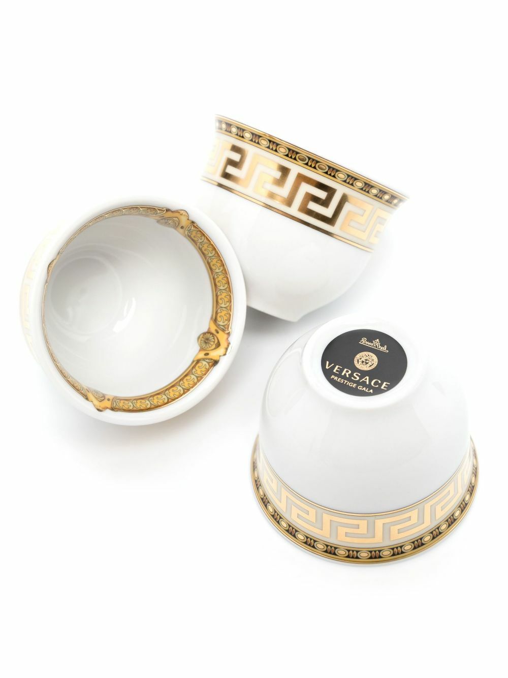 Versace White La Greca Espresso Cup Set Versace