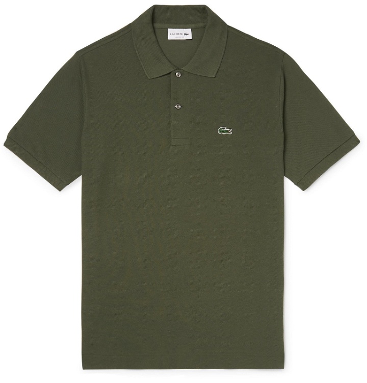 Photo: Lacoste - Cotton-Piqué Polo Shirt - Green