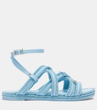 Mach & Mach Embellished woven sandals