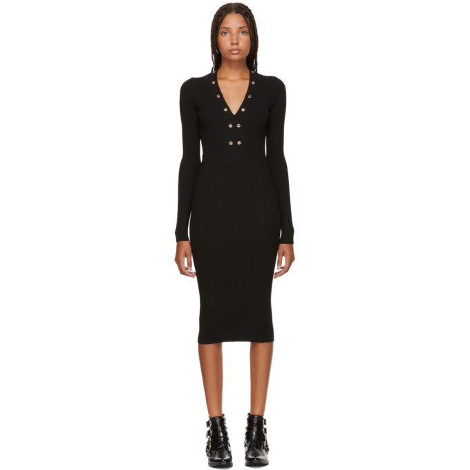 McQ Alexander McQueen Black Lace-Up Bodycon Dress McQ Alexander