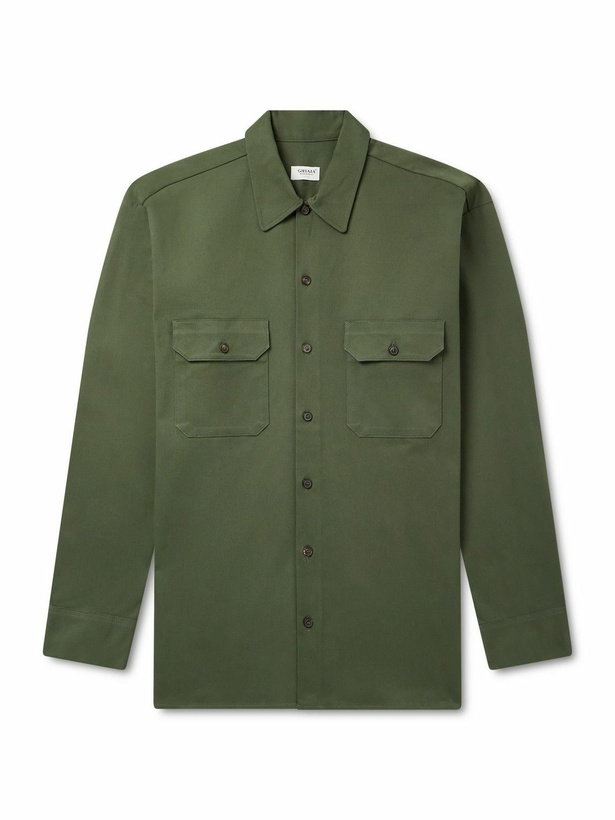 Photo: Ghiaia Cashmere - Cotton-Twill Shirt - Green