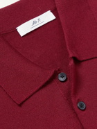 Mr P. - Cashmere and Silk-Blend Polo Shirt - Burgundy